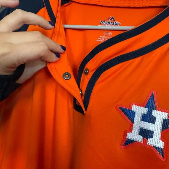 Orange and Navy Houston Astros Jersey - Picture 4 of 4
